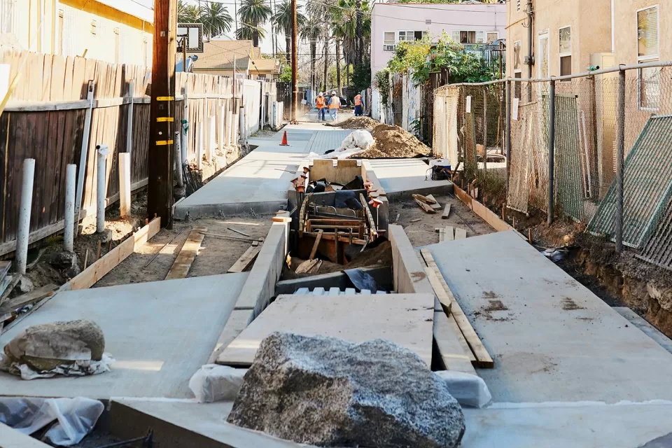 Green alley under construction
